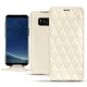 Custodia in pelle Samsung Galaxy S8 - Blanc - Couture ( Bologna - White ) 