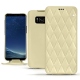 Housse cuir Samsung Galaxy S8 - Beige - Couture ( Nappa - Pantone 7502C ) 