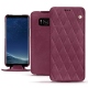 Housse cuir Samsung Galaxy S8 - Prune vintage - Couture