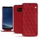 Housse cuir Samsung Galaxy S8+ - Rouge - Couture ( Nappa - Pantone 199C ) 
