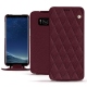 Custodia in pelle Samsung Galaxy S8+ - Lie de vin - Couture ( Pantone 5115C ) 