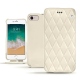 Lederschutzhülle Apple iPhone 7 - Blanc - Couture ( Bologna - White ) 