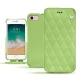 Apple iPhone 7 leather case - Vert olive - Couture ( Nappa - Pantone 578U ) 