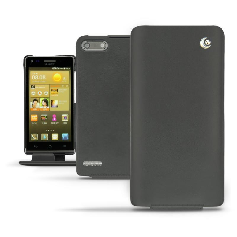 Custodia in pelle Huawei Ascend G6  - Noir ( Nappa - Black ) 