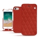 Lederschutzhülle Apple iPhone 7 - Papaye - Couture ( Pantone 180C ) 