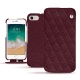 Capa em pele Apple iPhone 7 - Lie de vin - Couture ( Pantone 5115C ) 