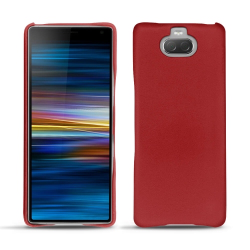 Sony Xperia 10 leather coverRouge ( Nappa - Pantone #d50032 ) 