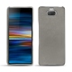 Coque cuir Sony Xperia 10 - Acier vintage ( Pantone 403C ) 