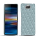 Custodia in pelle Sony Xperia 10 - Bleu ciel - Couture ( Nappa - Pantone 277C ) 