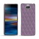 Sony Xperia 10 leather cover - Lilas - Couture ( Nappa - Pantone 2645U ) 