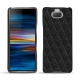Sony Xperia 10 leather cover - Ebène - Couture ( Sleek P C12 - Black ) 