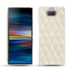 Lederschutzhülle Sony Xperia 10 - Blanc escumo - Couture