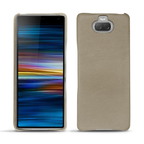 Lederschutzhülle Sony Xperia 10Darboun sabla ( Pantone #BCB1A1 )