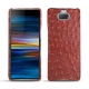 Lederschutzhülle Sony Xperia 10 - Autruche ciliegia