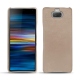 Sony Xperia 10 Plus leather cover - Taupe vintage ( Pantone 7530C ) 