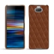 Funda de piel Sony Xperia 10 Plus - Marron - Couture ( Nappa - Pantone 1615C ) 