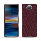 Lederschutzhülle Sony Xperia 10 Plus - Lie de vin - Couture ( Pantone 5115C ) 