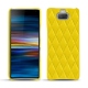 Sony Xperia 10 Plus leather cover - Jaune fluo - Couture