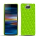 Coque cuir Sony Xperia 10 Plus - Vert fluo - Couture