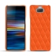 Sony Xperia 10 Plus leather cover - Orange fluo - Couture