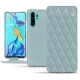 Huawei P30 Pro leather case - Bleu ciel - Couture ( Nappa - Pantone 277C ) 