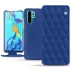 Housse cuir Huawei P30 Pro - Bleu océan - Couture ( Nappa - Pantone 293C ) 