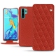 Custodia in pelle Huawei P30 Pro - Papaye - Couture ( Pantone 180C ) 