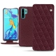 Custodia in pelle Huawei P30 Pro - Lie de vin - Couture ( Pantone 5115C ) 