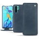 가죽 커버 Huawei P30 Pro - Jean vintage ( Roughtcut - Pantone 285U  ) 