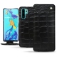 Custodia in pelle Huawei P30 Pro - Crocodile nero
