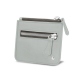 Porte-monnaie zippé - Gris ( Nappa - Pantone W428C ) 