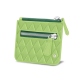 Portamonete zippato - Vert olive - Couture ( Nappa - Pantone 578U ) 