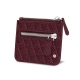 Porta-moedas com fecho-éclair - Lie de vin - Couture ( Pantone 5115C ) 