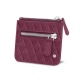 Porte-monnaie zippé - Prune vintage - Couture