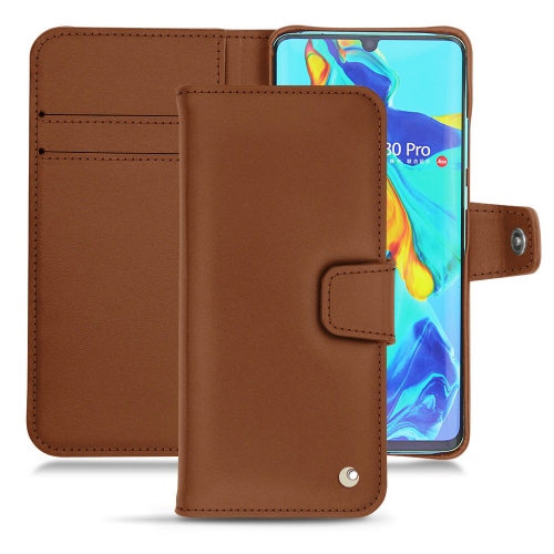 Huawei P30 Pro leather caseMarron ( Nappa - Pantone #8B4720 ) 