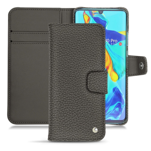 Huawei P30 Pro leather caseAnthracite ( Pantone #41403c ) 