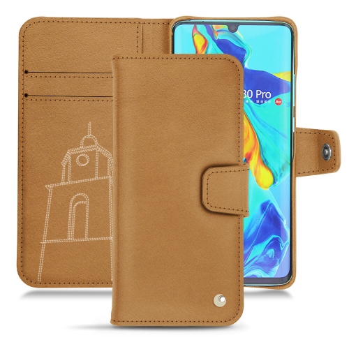 Funda de piel Huawei P30 ProCastan esparciate ( Pantone #824F2A )
