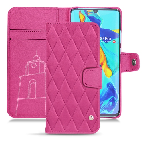 硬质真皮保护套 Huawei P30 ProRose BB - Couture ( Pantone #DB599F )