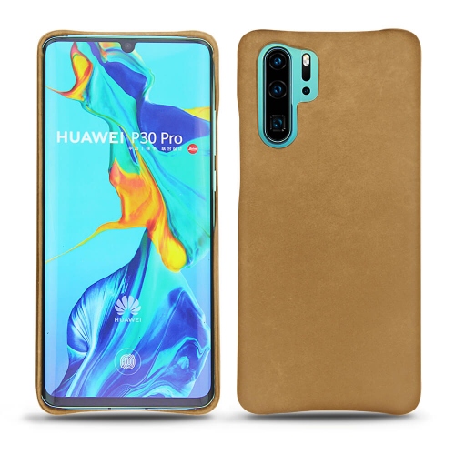 レザーケース Huawei P30 ProSable vintage ( Pantone #9b7340 ) 