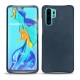 Coque cuir Huawei P30 Pro - Jean vintage ( Roughtcut - Pantone 285U  ) 