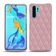 Coque cuir Huawei P30 Pro - Rose - Couture ( Nappa - Pantone 2365C ) 