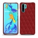 Coque cuir Huawei P30 Pro - Tomate - Couture ( Pantone 187C ) 