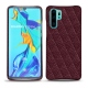 가죽 커버 Huawei P30 Pro - Lie de vin - Couture ( Pantone 5115C ) 
