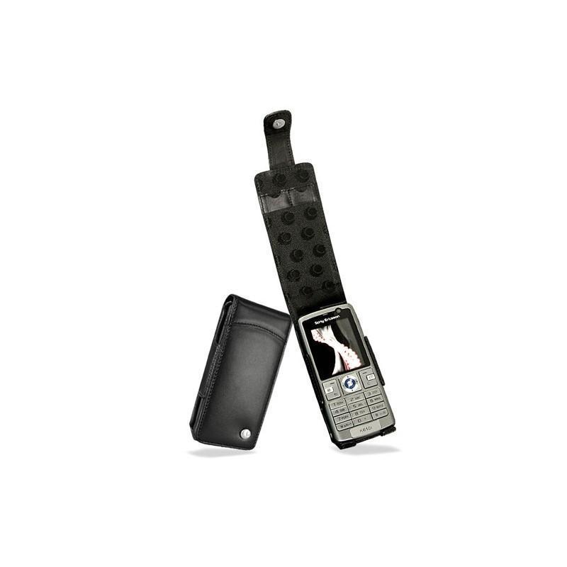 Etui cuir Sony Ericsson K610i  - Noir ( Nappa - Black ) 