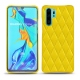 Coque cuir Huawei P30 Pro - Jaune fluo - Couture