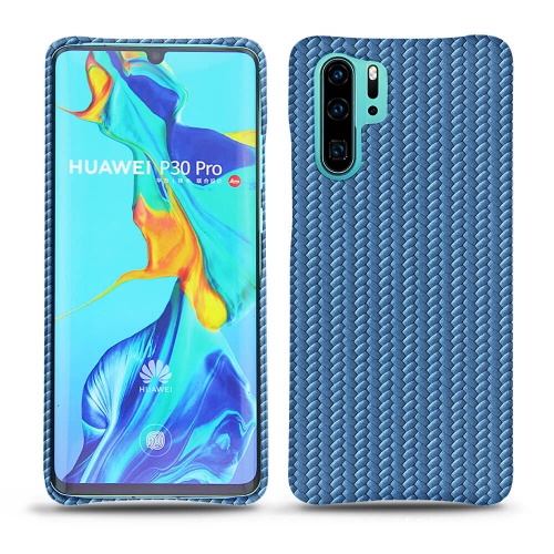 Protections en cuir (housses, coques, étuis) fabriquées main pour Huawei P30 Pro Abaca ishia ( Pantone #395775 ) 