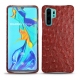 Coque cuir Huawei P30 Pro - Autruche ciliegia