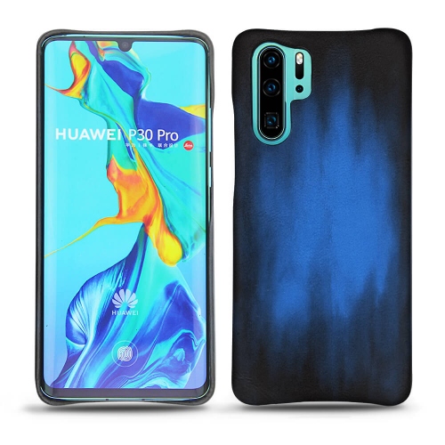 レザーケース Huawei P30 ProBleu Patine