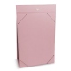 A5フォーマットの卓上メニューホルダー - Rose ( Nappa - Pantone 2365C ) 