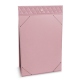 A5フォーマットの卓上メニューホルダー - Rose - Couture ( Nappa - Pantone 2365C ) 